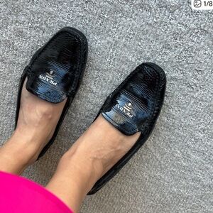 Prada Glossy Black Loafers for Women